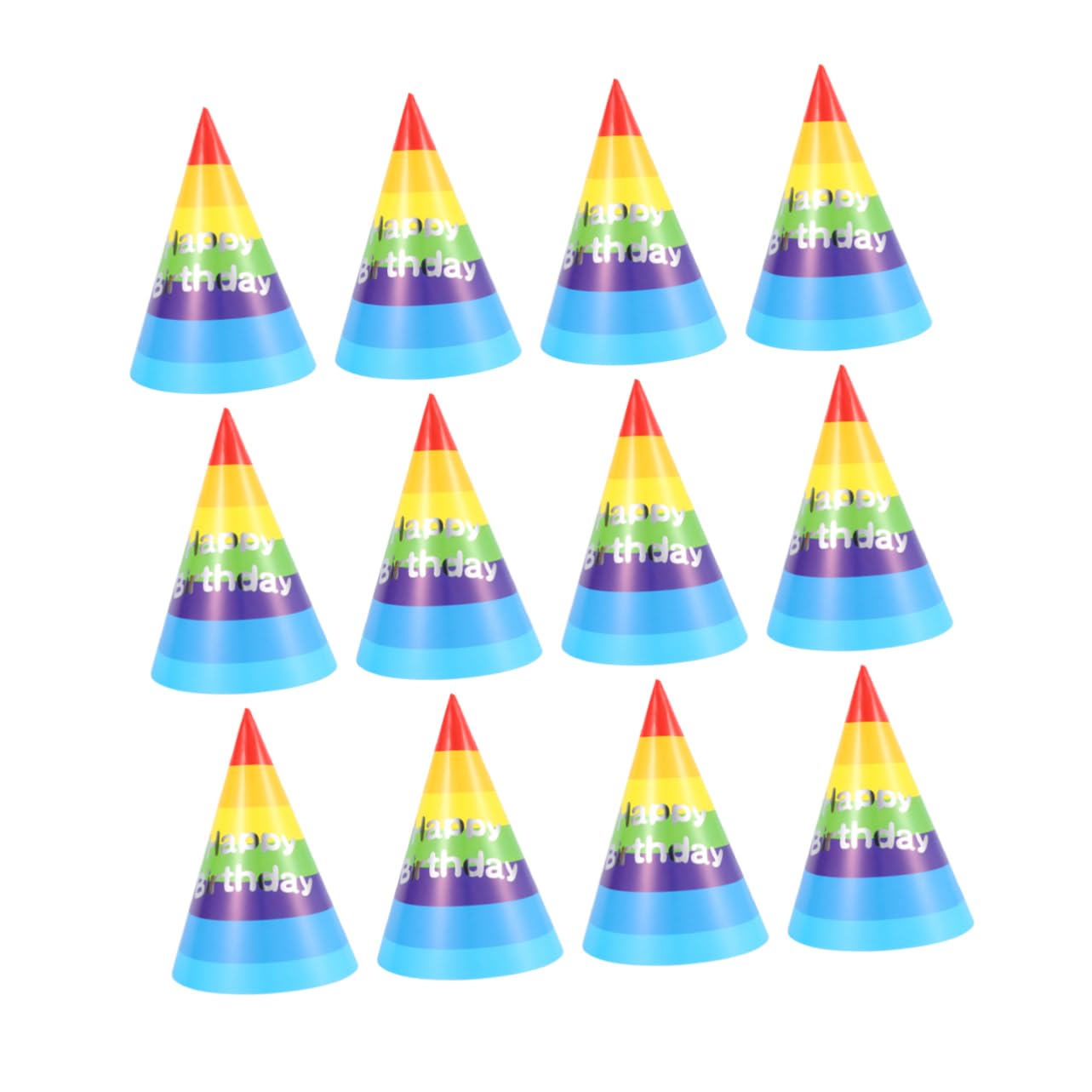 COLLBATH Sombrero Triangular de Fiesta de Cumpleaños Infantil 50 Piezas