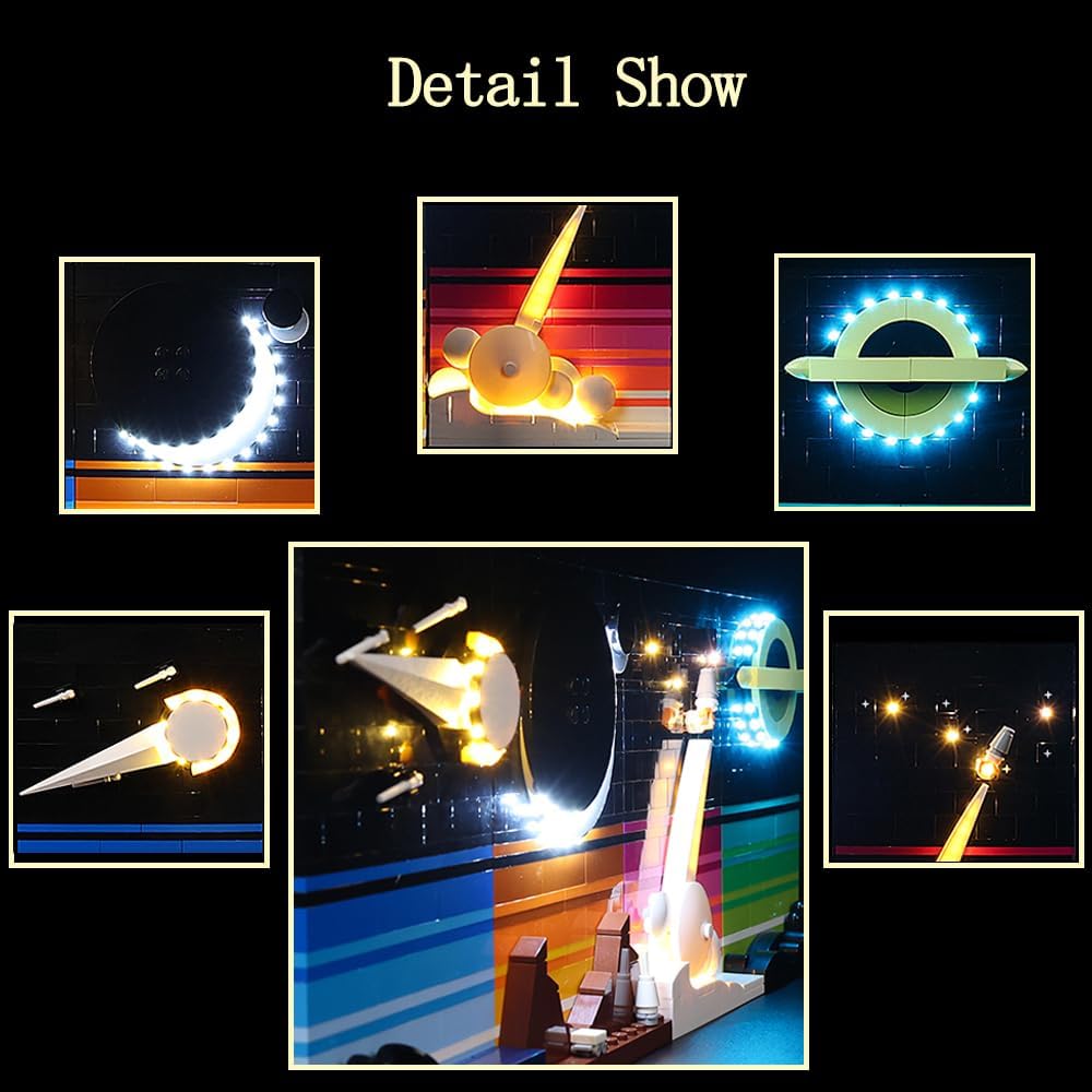 Kyglaring LED Light Kit Compatible with Lego Set 21340, Lighting Accessories Compatible with Tales of the Space Age, Lights Only (Model Not Included), Classic Version
