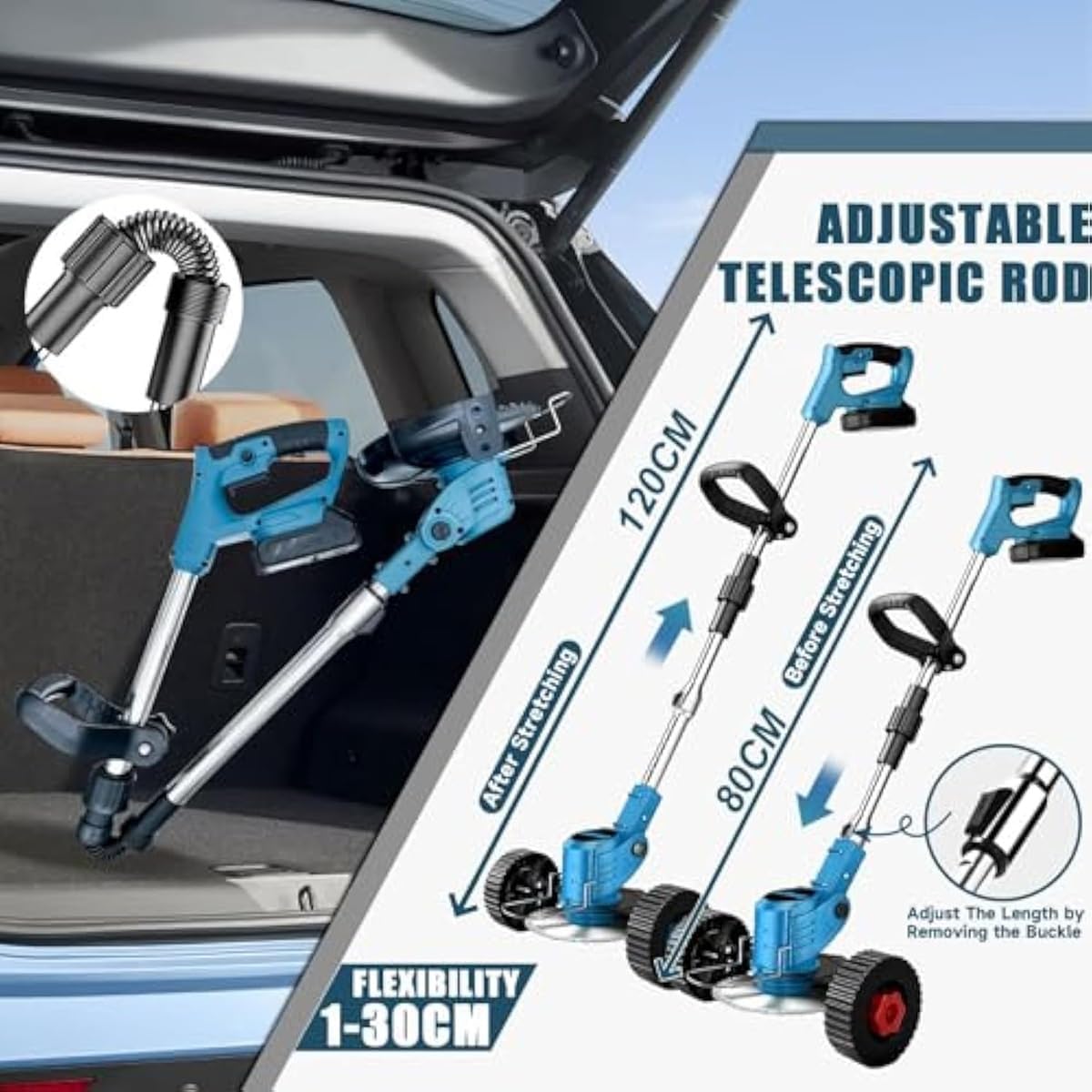 Multi-function Lithium Battery Weeder22V Cordless Electric 3 Blades 3-in-1 Battery Powered Lawn Portable Garden Weeding Machine