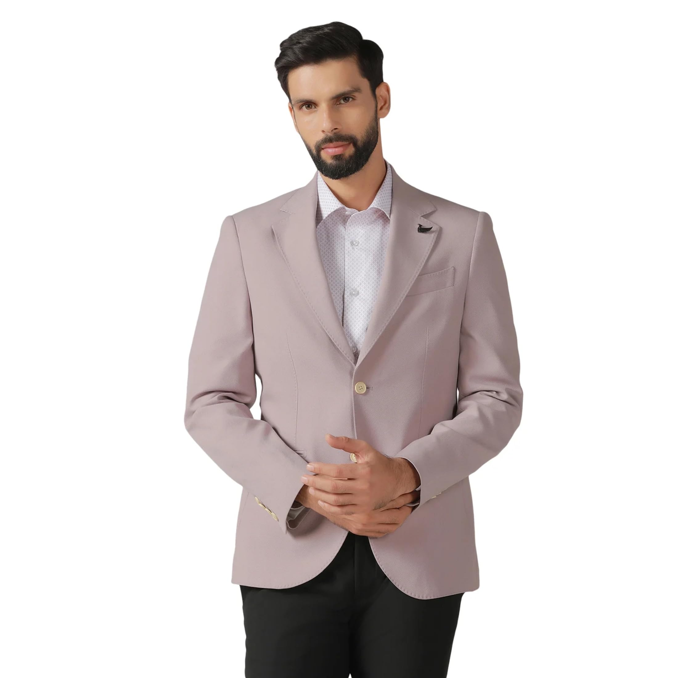 blackberrys Men's Slim Fit Solid Single-Breasted Blazer-picture-26