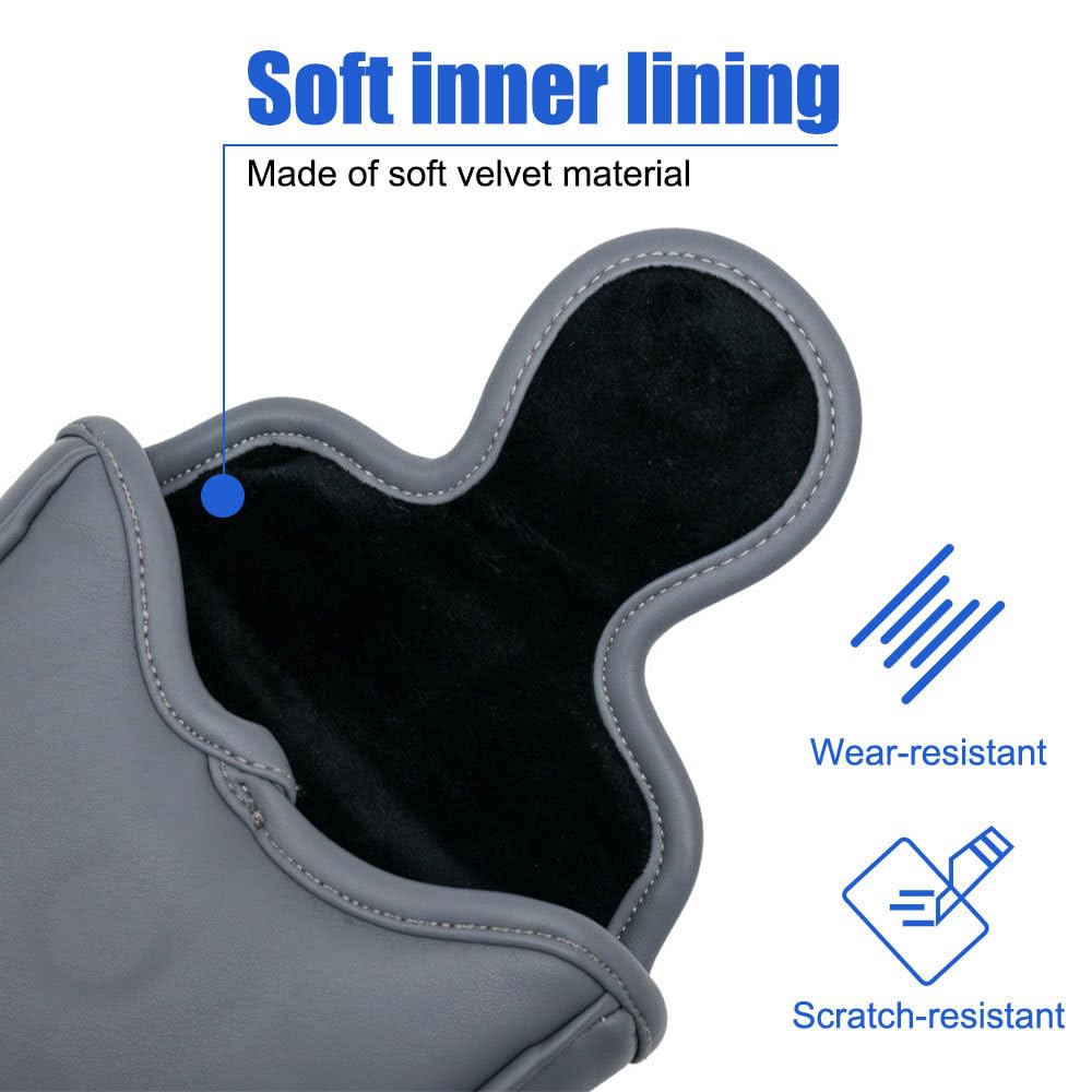 Funda para putter de golf, piel sintética, cubierta interior de terciopelo suave, cubierta de cabeza de golf para la mayoría de putters de golf