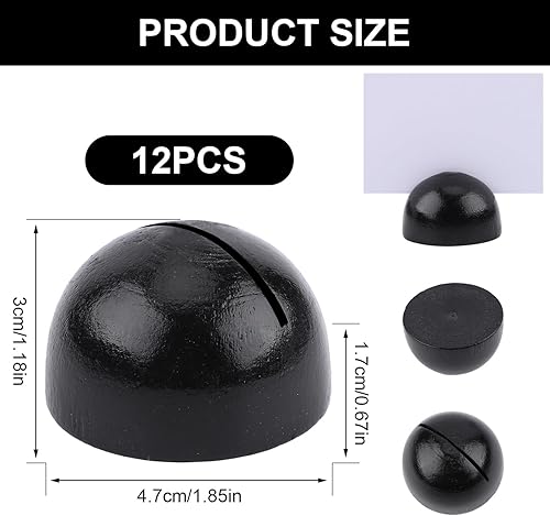 Miniatura 2 de 12 soportes de números de mesa redondos, modernos soportes para tarjetas de lugar, clips de números de mesa, soportes para números de mesa para