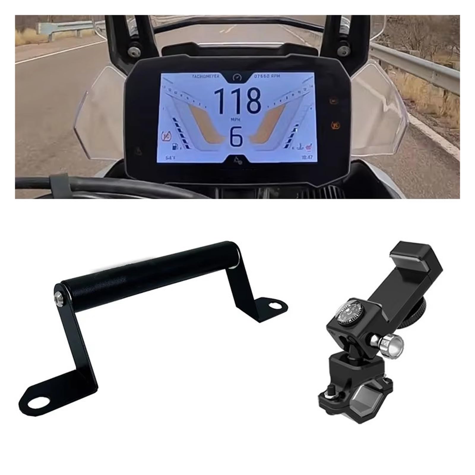 Supporto Navigatore Moto Per Tiger 850 GT Per PRO Per Tiger900 Per Tiger850 Per Tiger900GT 2020 2021 2022 Staffa Piastra GPS Navigazione Telefono Cellulare