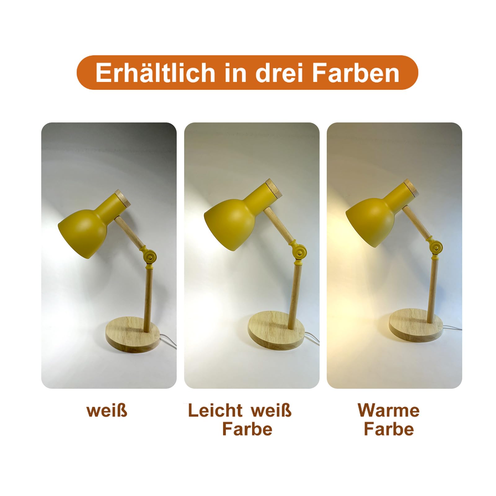 himmel Tischlampe,Einstellbare Holz Tischlampe,Kinder Schreibtischlampe für Schlafzimmer,Wohnzimmer,E27 Sockel Lesen neben Lampe (Grün)