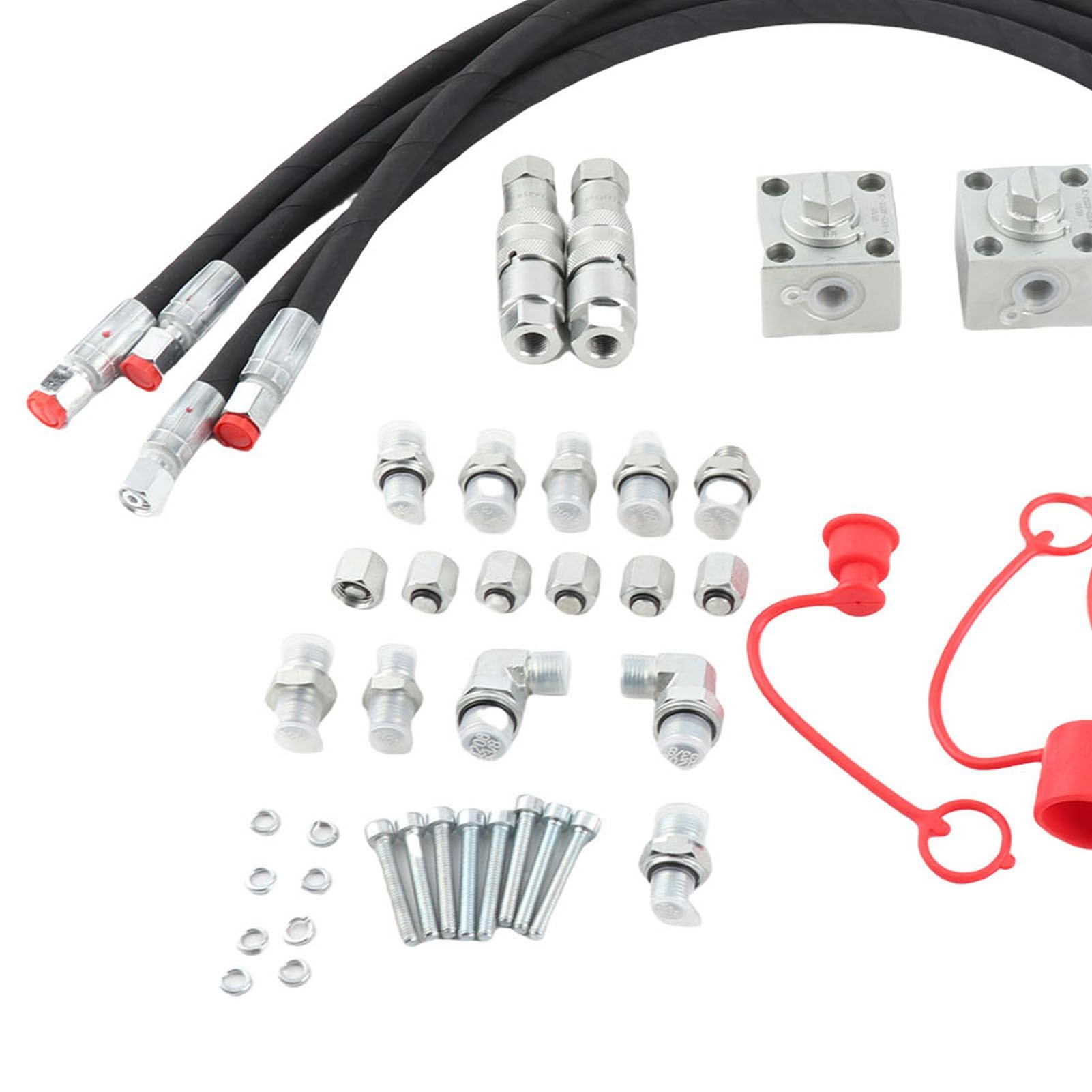 Valvola di Deflessione Idraulica 3 Percorsi 1-2 Tonnellate Mini Escavatori Cinesi 31" Tubi Connessioni Rapide Accessori