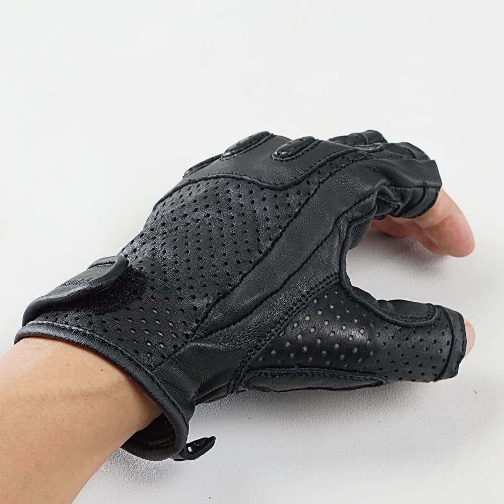 Amazon | ラフアンドロード(ROUGH&ROAD) バイク用 Pレザーハーフ