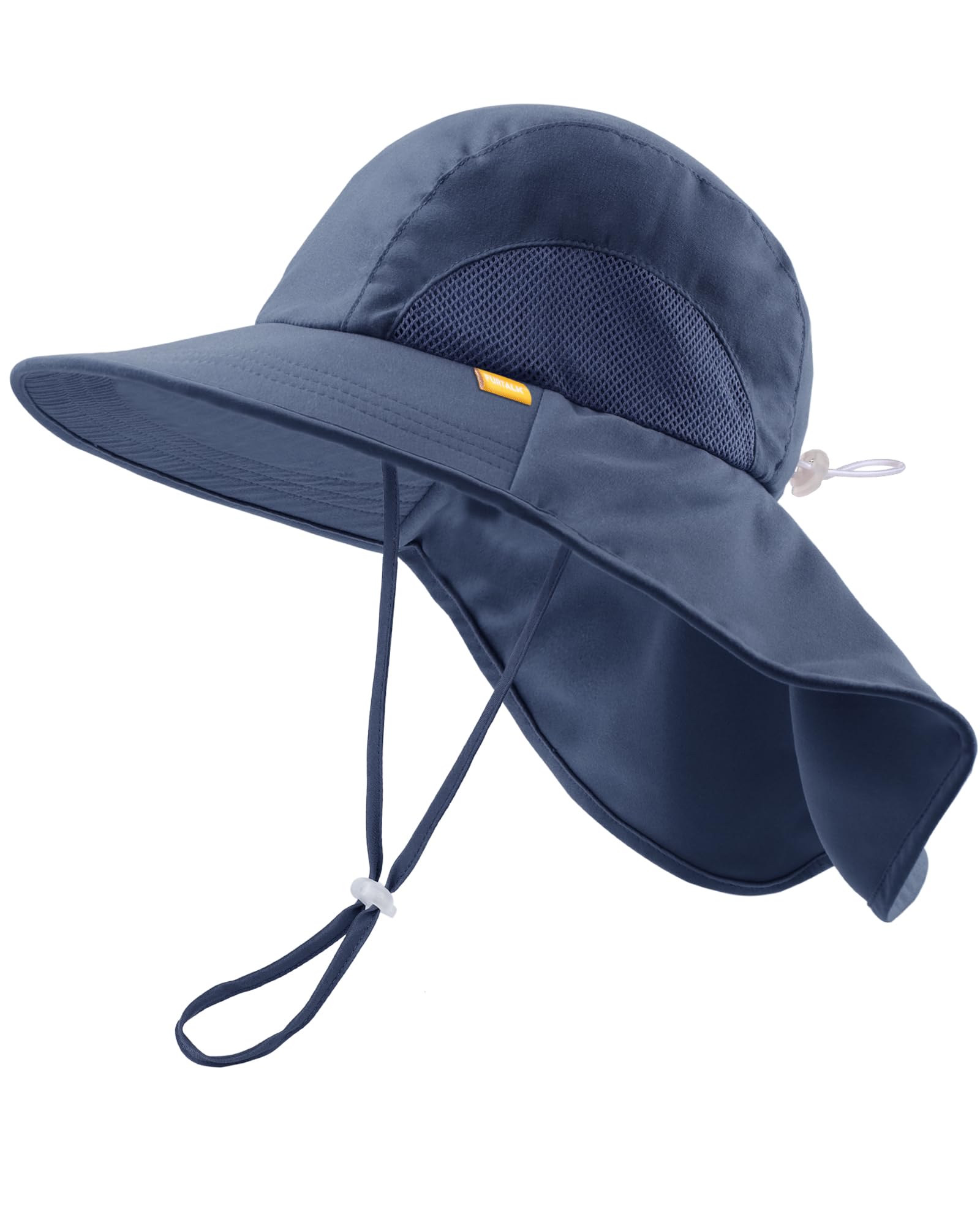 FURTALK Kleinkind Kinder Baby Sonnenhut mit Nackenklappe UPF 50+ UV-Schutz Breite Starre Krempe Jungen Mädchen Strand Schwimmen Sonnenhüte