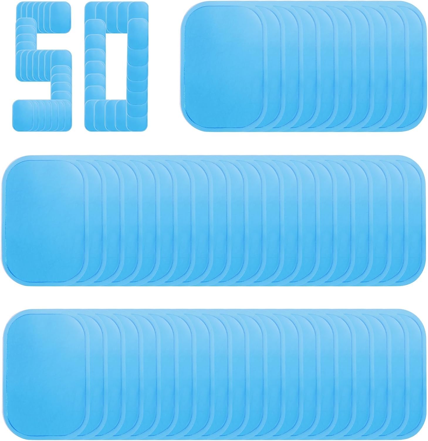 Tingyee 50Pcs Gel Pads for Abs Stimulator Ab Trainer Replacement Gel Sheet for EMS AB Stimulator Gel Pad for All Abdominal Belts Muscle Stimulator Ab Toner