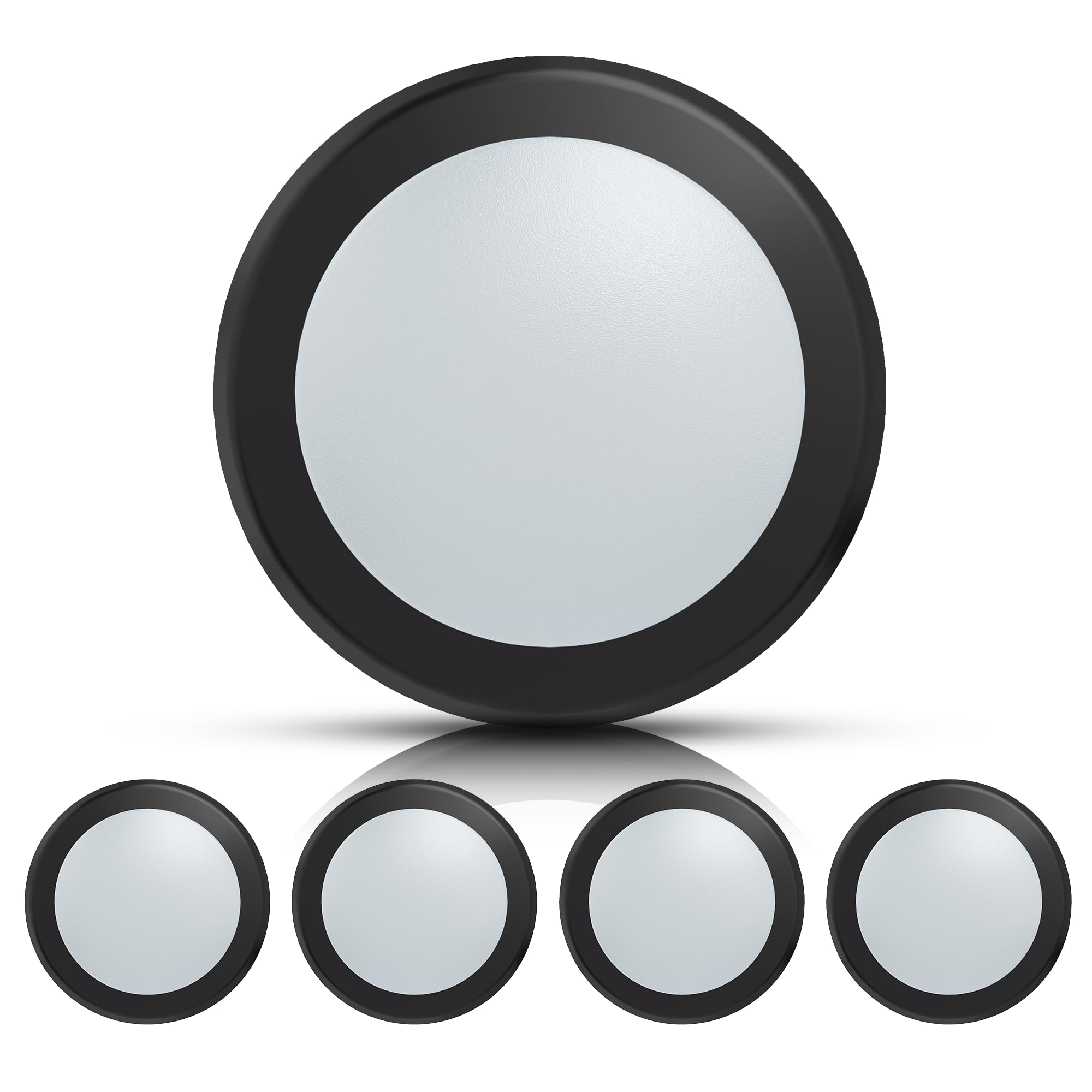 ECOELER 6In LED Low Profile Surface Mount Disk Light, 16.5W 1000Lm, 5000K Daylight, Dimmable LED Disc Ceiling Light for Home Improved, Black,