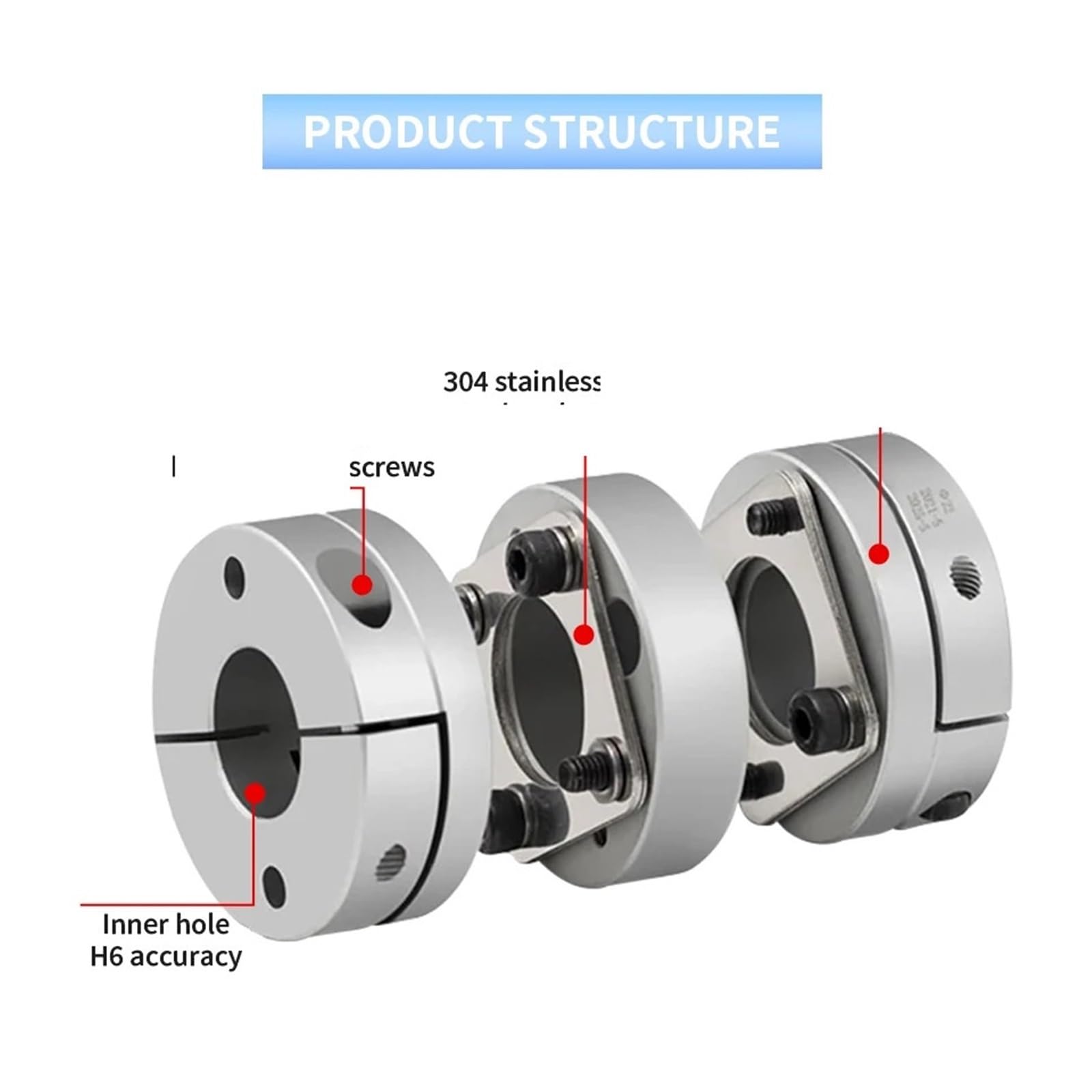 Accouplement à diaphragme, pièces CNC de coupleur d'arbre de moteur de couplage d'encodeur en alliage d'aluminium DWQ-94x70(DWQ-94x70-15X28)
