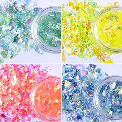 12 Cores Manicure Para Shell Celofane Doces Coloridos Para Papéis Aurora Epóxi F