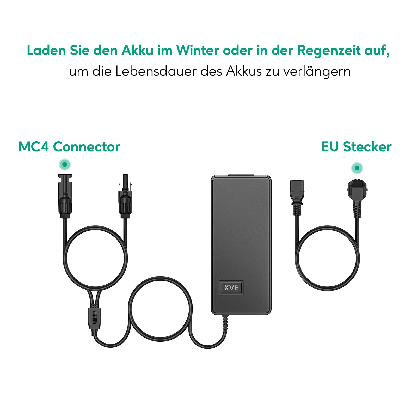 AC auf MC4 Ladegerät 54V/3A 162W für SolarFlow Hub 1200 Hub 2000 AIO 2400 Solix
