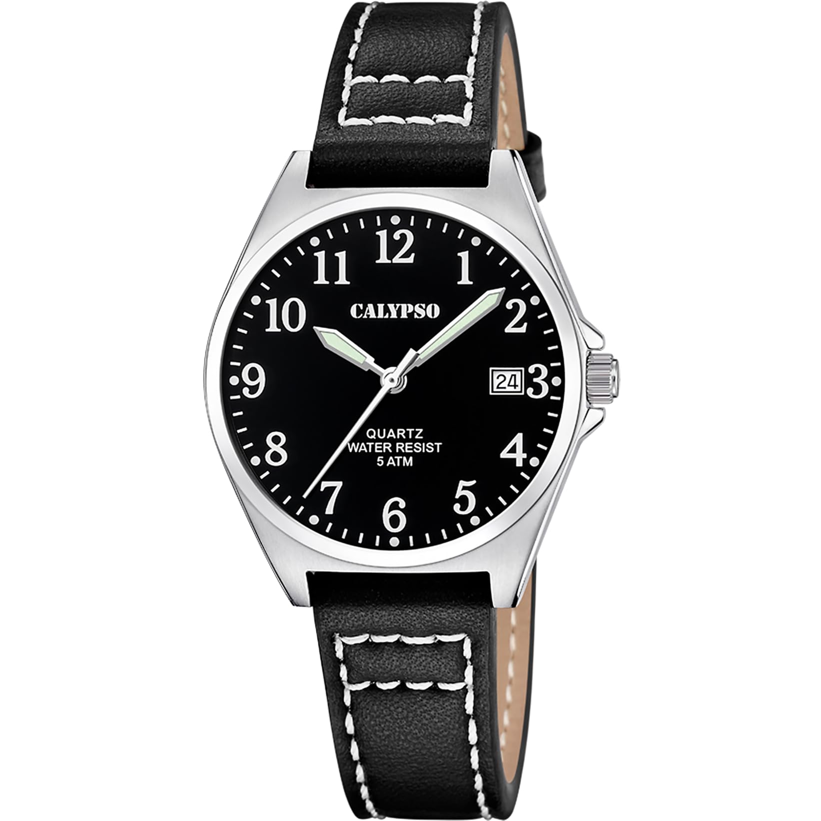 Calypso K5869/4 Ladies Stainless Steel Watch with Leather Strap
