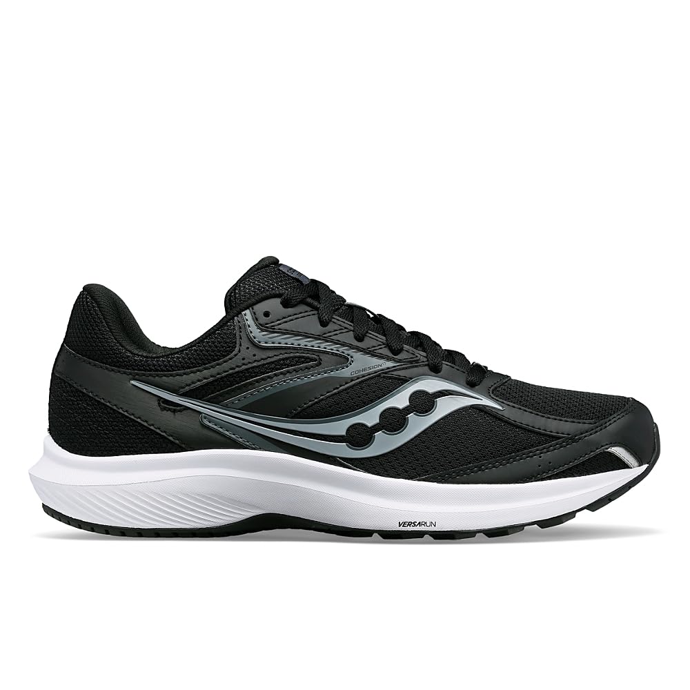 Saucony Men's Cohesion 17 Sneaker, Black/White, 10.5