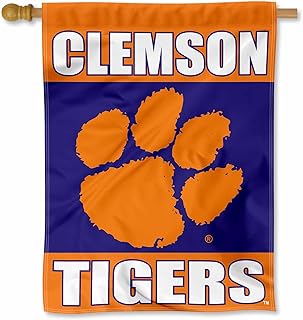 Clemson Double Sided House Flag
