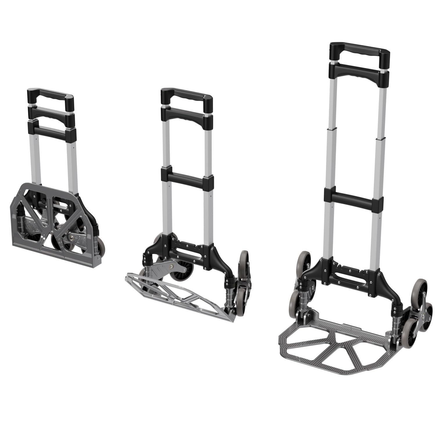 Tronitechnik® Sackkarre Handkarre klappbar für Treppen, Transportkarre bis 75kg - Karre für Pakete, Transportwagen für Pakete, Gepäck und Einkauf - Vollgummireifen, höhenverstellbar