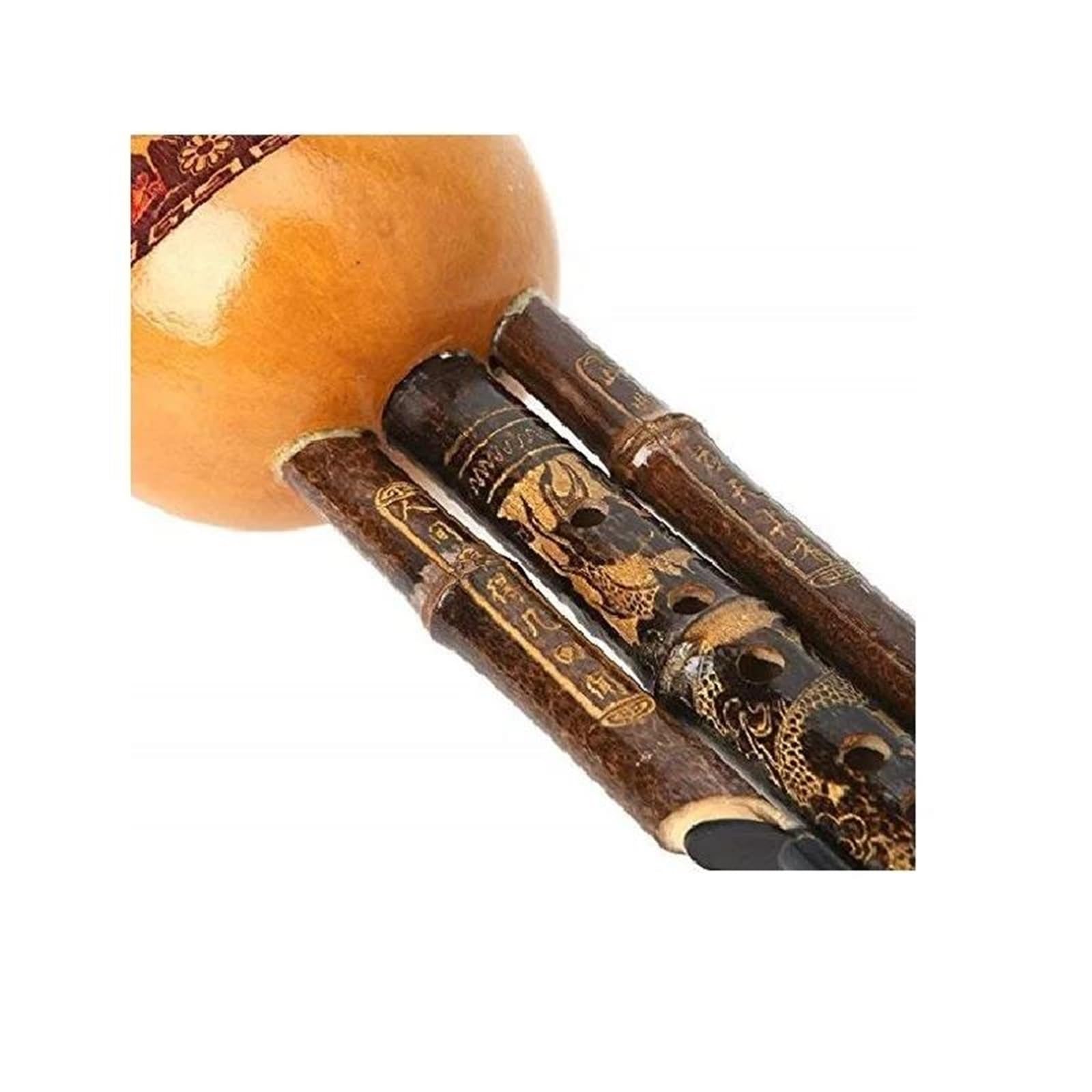 Hulusi Pour Les Débutants Flûte Cucurbitacée À Clé C Hulusi Brown Instruments De Musique Traditionnels Chinois
