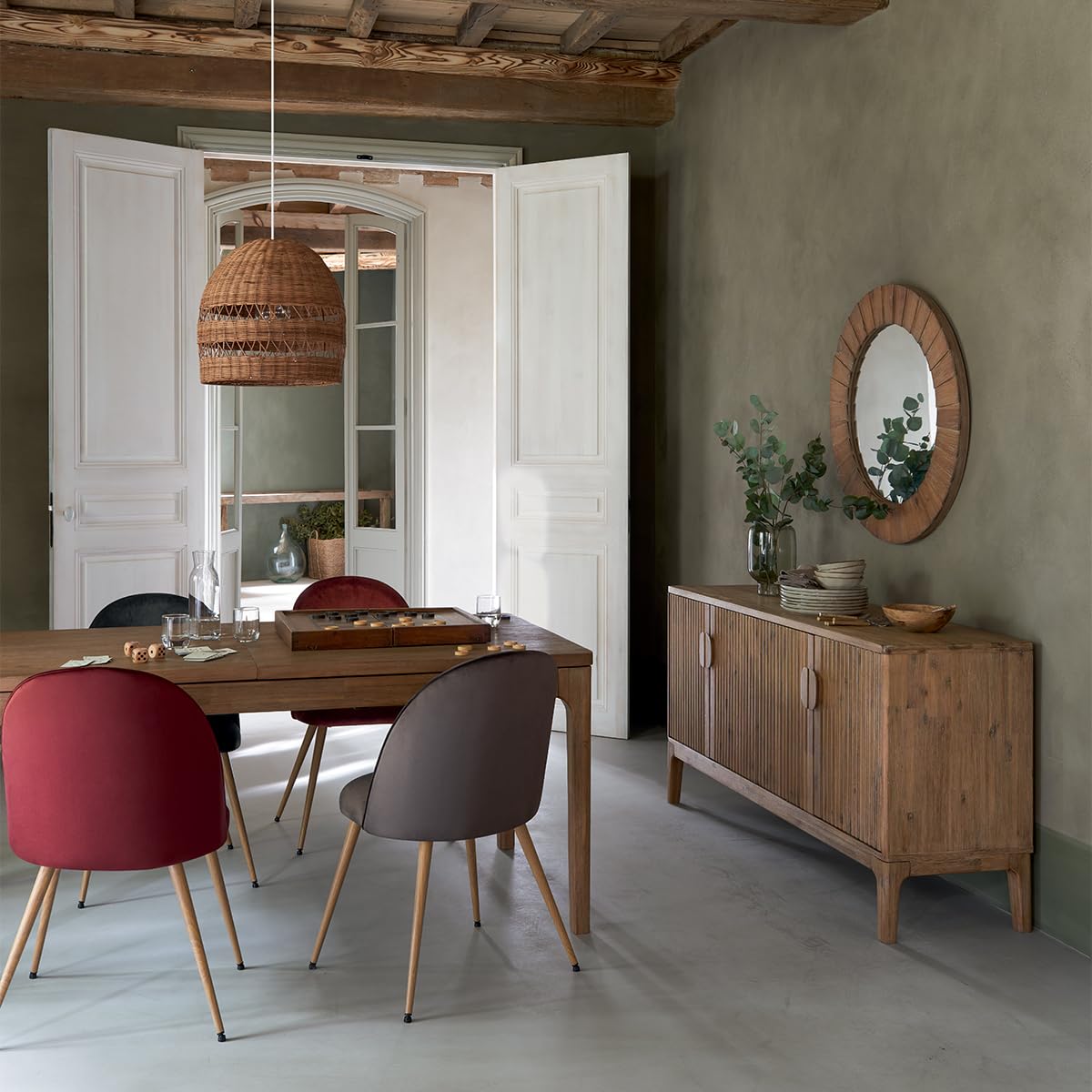 Atmosphera - Espejo de Madera D83 cm