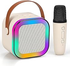 VARNI Fashion Nail Drill Kids Adults with Wireless Mics Portable Karaoke Bluetooth Speaker & Dynamic Lights Birthday Gift for Girls, Boys & Toddlers Ages 4,5,6,7,8,9,10,12+ Year Old