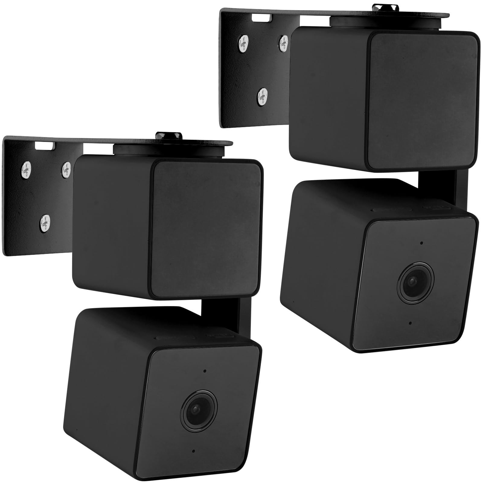 UYODM 2Pack Adhesive Metal Wall Mount Bracket Compatible with Wyze Cam Pan V3/Wyze Cam V4/ V2, VHB Stick On,No Drilling Mounting Bracket for Wyze Get