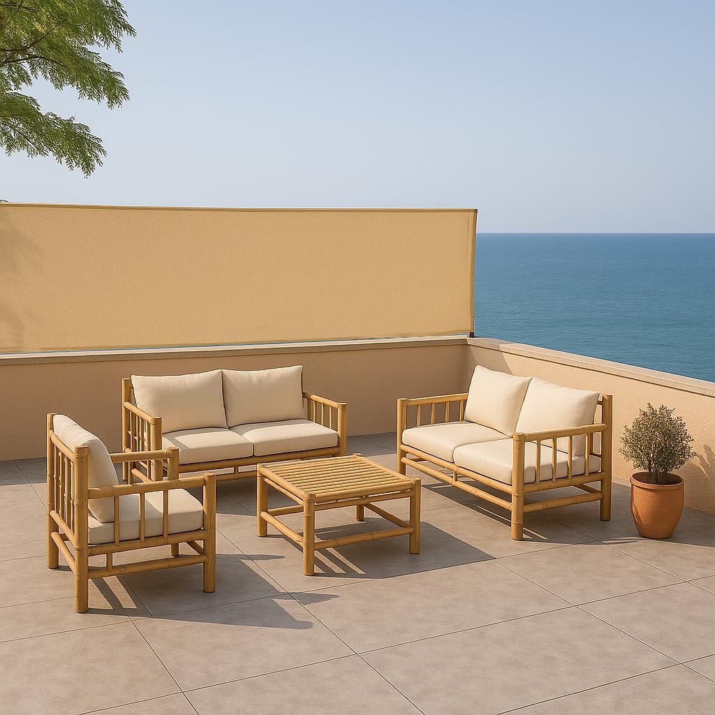 Brigros - Rete Ombreggiante in HDPE 120g/m² per Recinzione Giardino Esterno, Telo Frangivista Oscurante con Lunghezza 15M E Varie Altezze Disponibili, Teli Ombreggianti da Esterno (Alt. 2m, Beige)