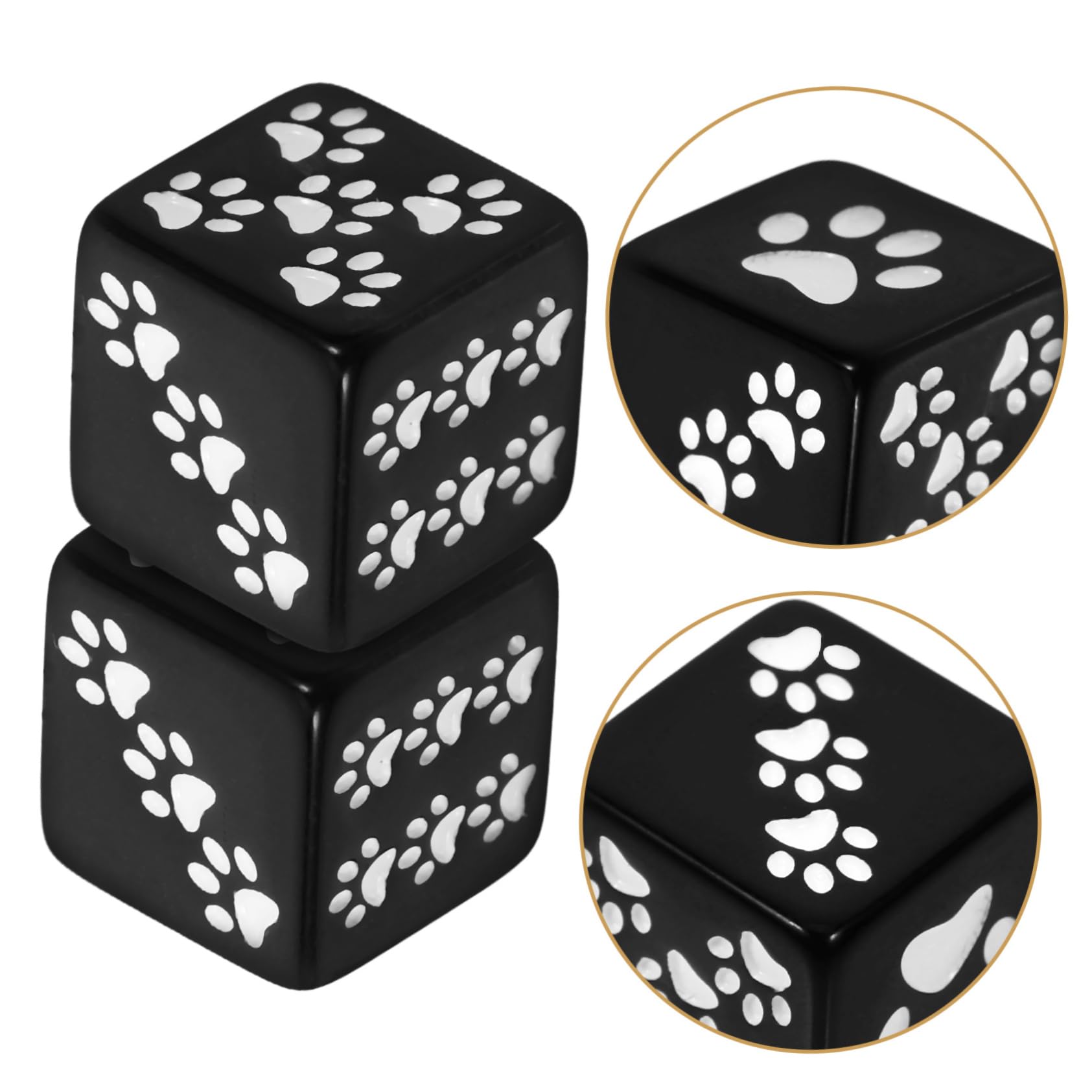 Abaodam 50piezas Dados De Patrón De Patas De Oso Dados para Entretenimiento Casa y Fiestas
