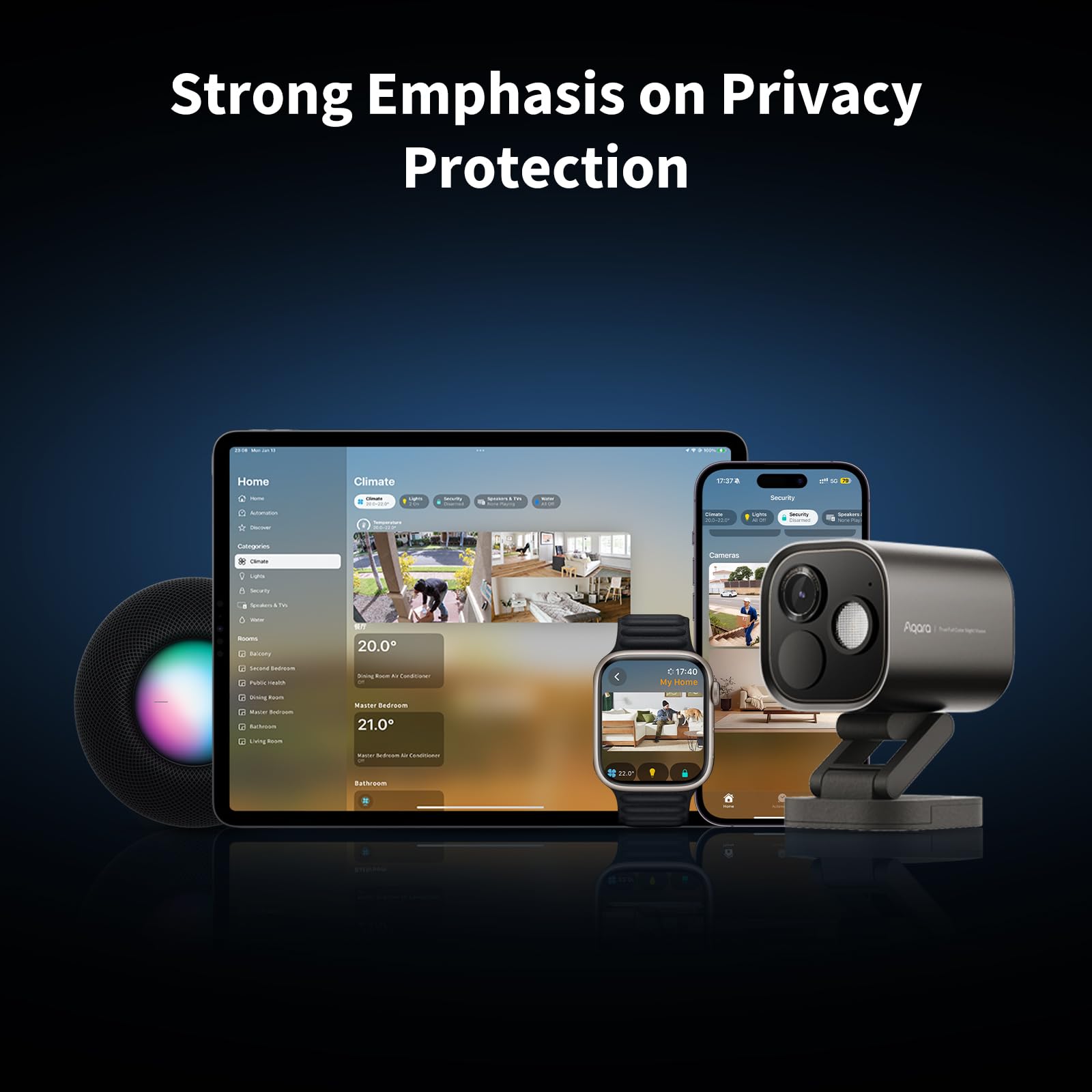 Aqara 4MP Esterna Camera Hub G5 Pro PoE, Visione Notturna a Colori Reali Telecamera, HomeKit Secure Video, Thread Border Router, Rilevamento Locale, Thread/Zigbee, Compatibile con Alexa Google, Grigio