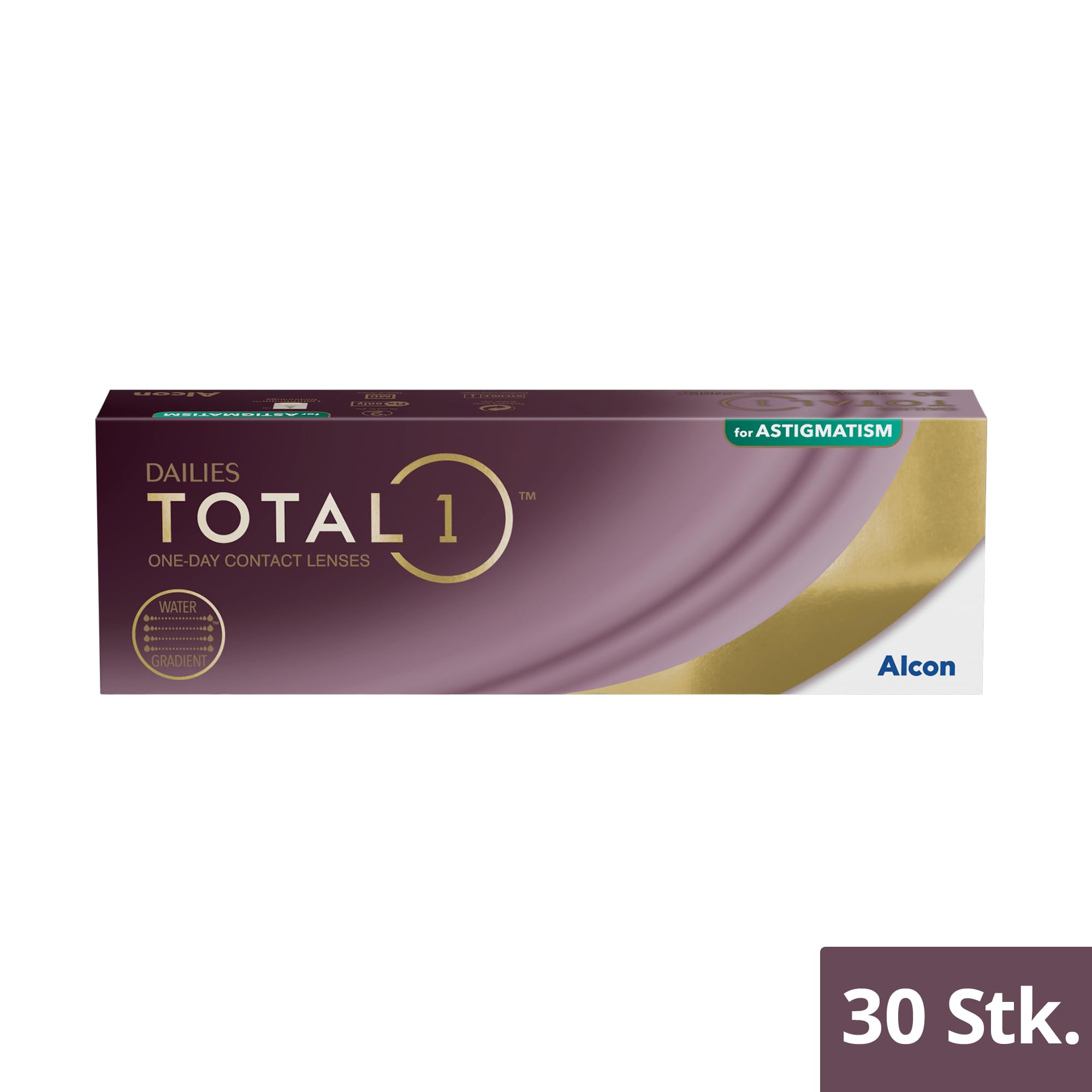 Dailies Total1 for Astigmatism | 30 Stk | CYL 1.25 | ACHSE 90 | -02.00 dpt | Weiche Tageslinsen für Astigmatismus, die sich anfühlen wie ein Hauch von Nichts. Mit BC 8.6 mm und DIA 14.5 mm