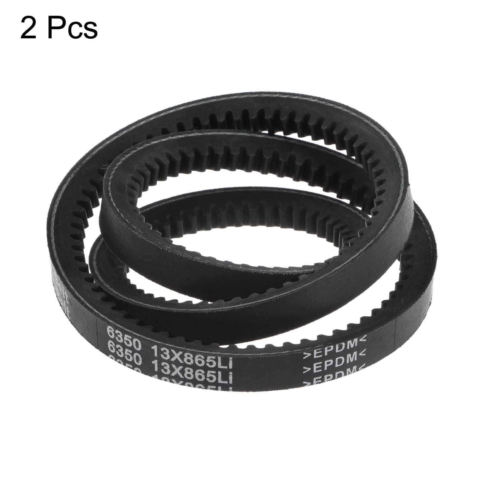 sourcing map 2pcs AX34(13X865Li) Denté V-Ceintures AX Section Conduire brutale Bord Ceinture 865mm Intérieur Circonférence EPDM pour Puissance Transmission