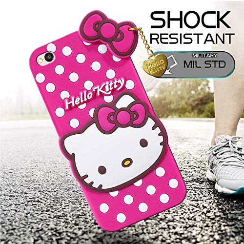 Image of Unirock Hello Kitty Back Case Cover for Redmi Y1 lite| 3D Cute Hello Kitty Case |Soft Silicone Rubber Back Cover with Pendant Kitty Cover for Redmi Y1 lite (Pink)