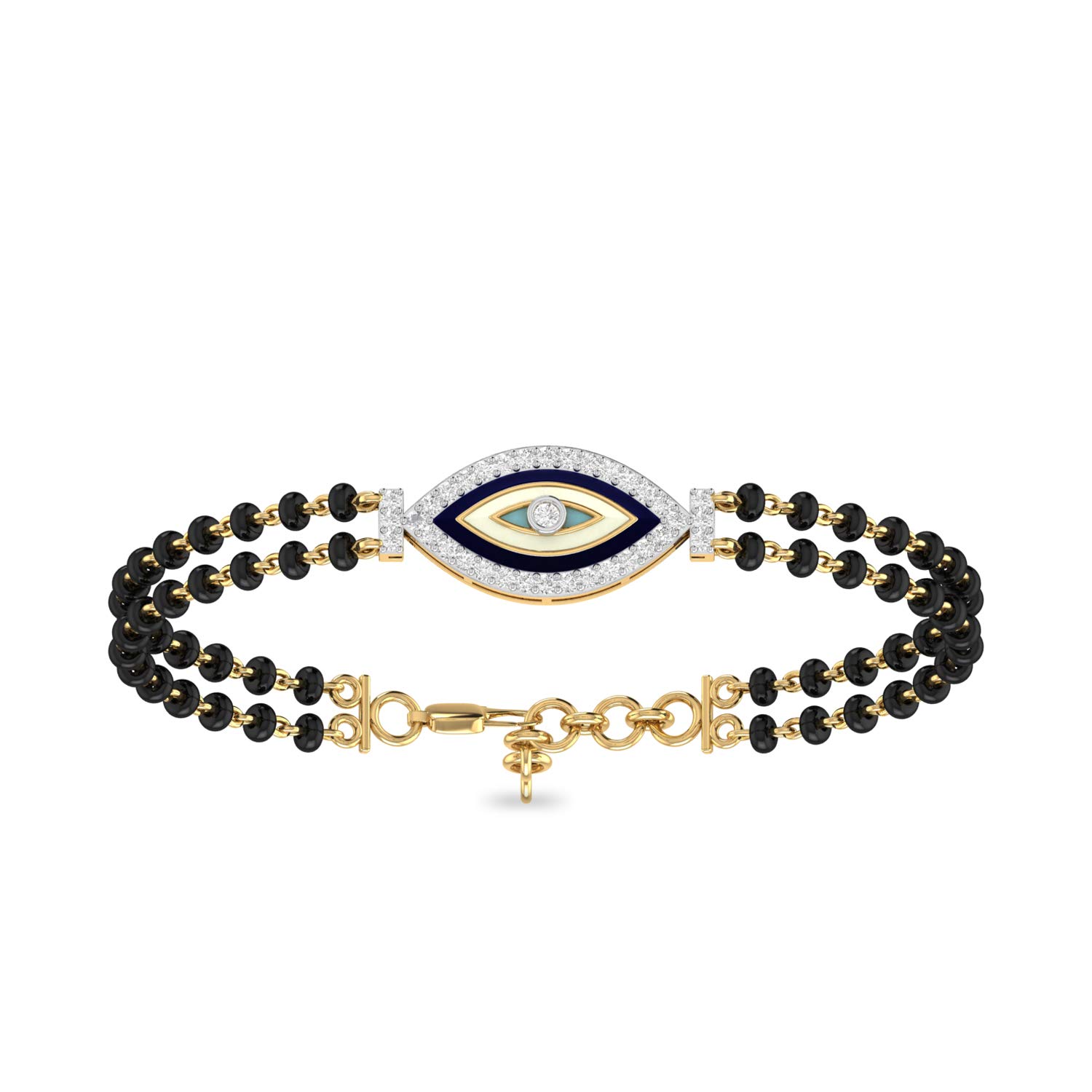 18k (750) Yellow Gold and Solitaire Bracelet for Women