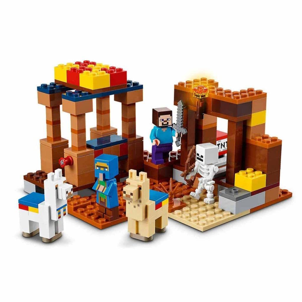 LEGO Minecraft 21167 Punkt handlowy z kolekcjonerskimi figurkami Steve’a i szkieletu (201 elementów)