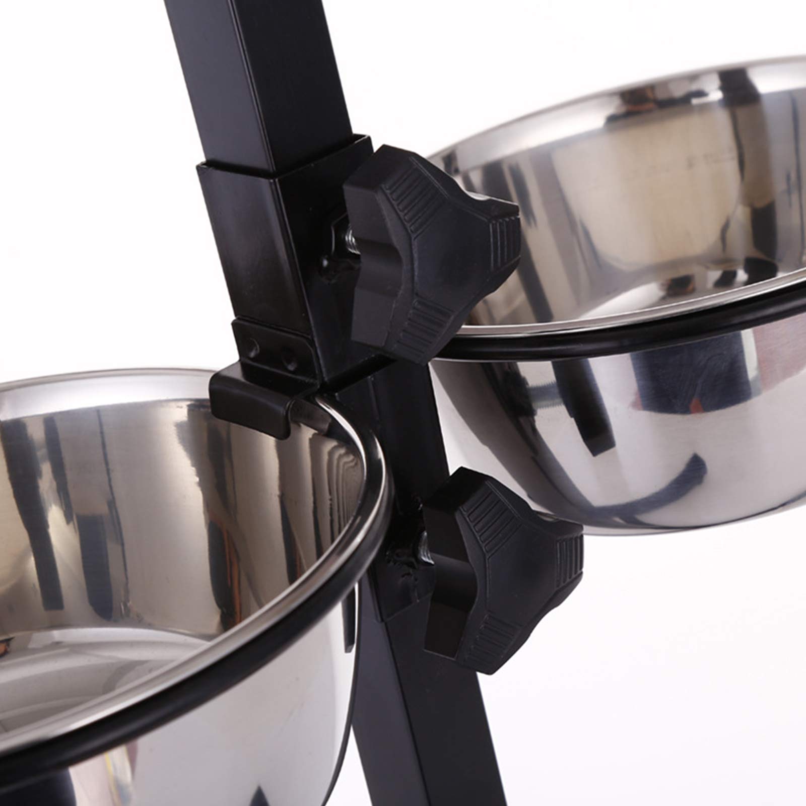 Cuencos para Perros, Ajustables, Elevados, Dobles De Acero Inoxidable, para Perros, Comederos para Perros Elevados, Soporte De Alimentación con 2 Comederos para Comida/Agua, Comedero