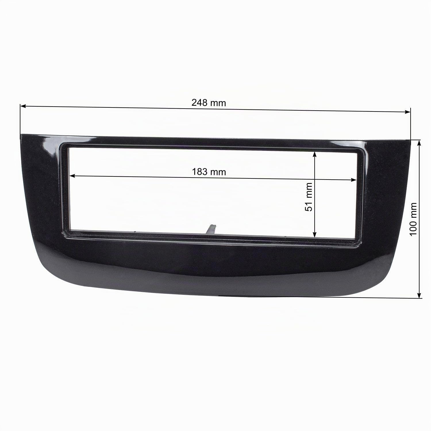 tomzz Audio 2414-009 Cornice radio compatibile con Fiat Punto dal 2012 Punto Evo 199 2009-2011 Laccato nero piano