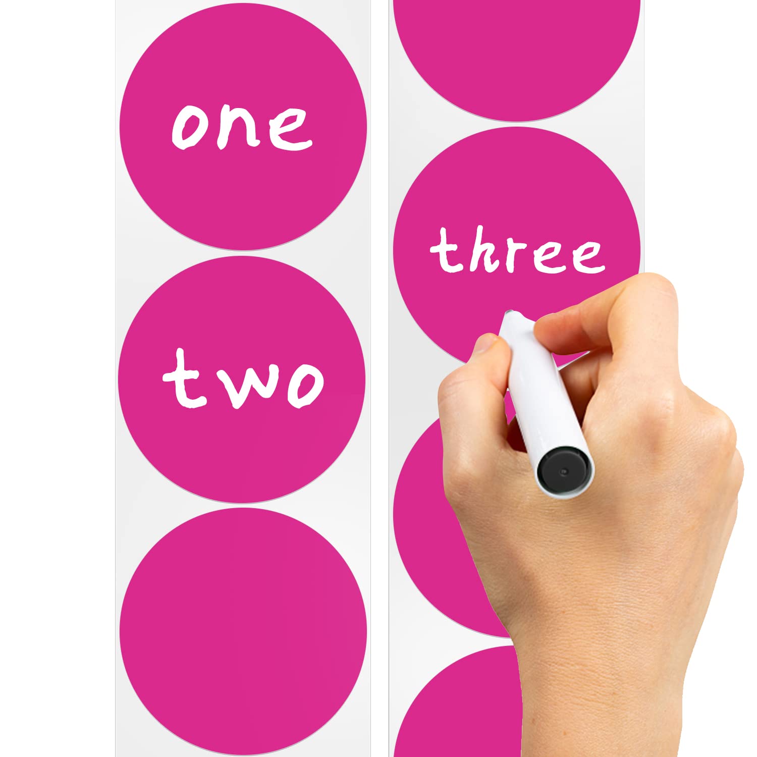Meitaat Round Stickers Pink 13mm Circle Labels with Color Coding Dot Sticker Waterproof Removable Roll of 1000 - Image 4