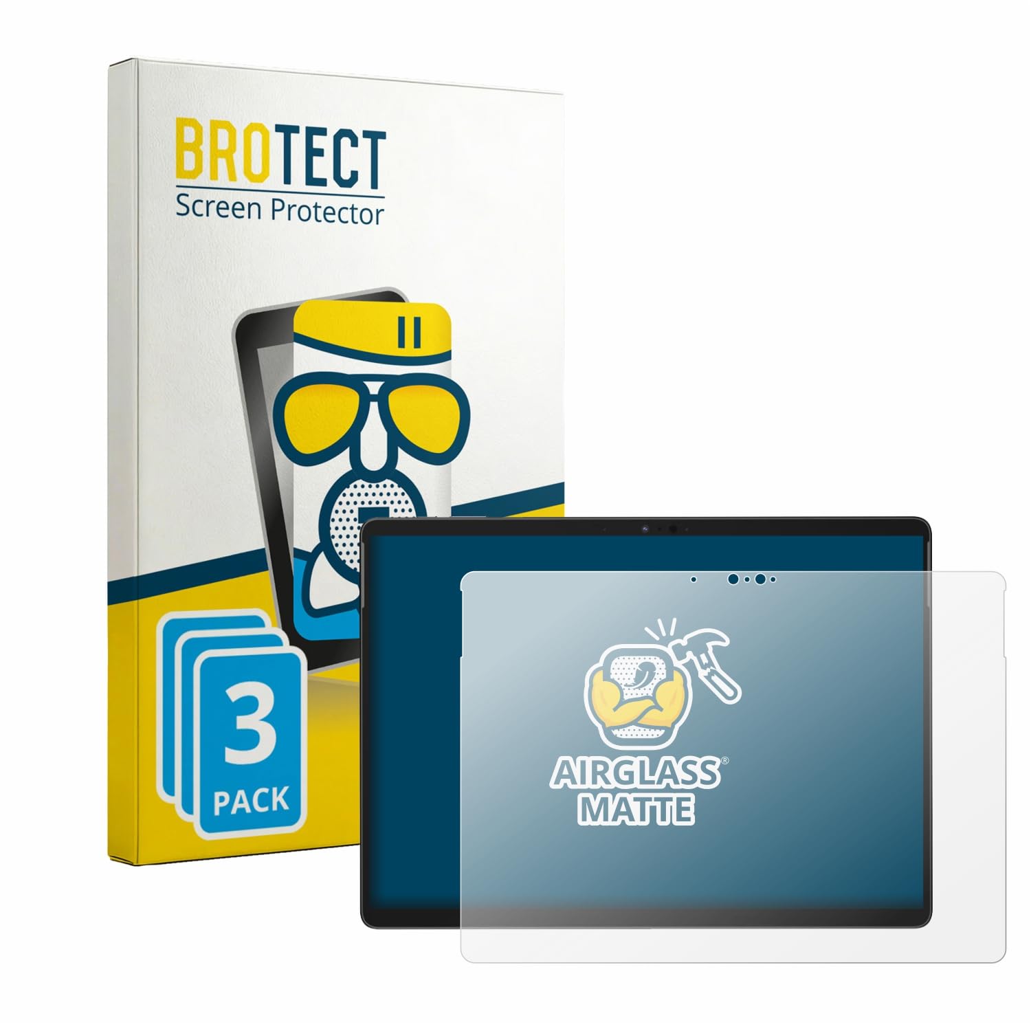 brotect Pellicola Vetro per Chuwi Hi10 Max 2-in-1 | 3 Pezzi Opaca Protezione Schermo Made in Germany Anti-Riflesso Durezza 9H Anti-Graffio