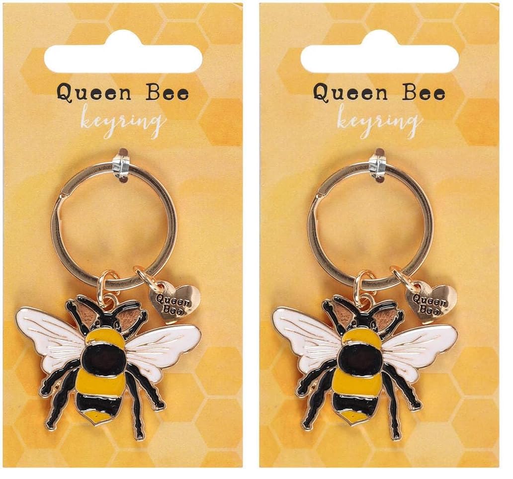 Exclusive Metal Queen Bee Design Enamel Keyring - 6.5cm x 4.5cm (1 Pc.) - Eye-catching Design - Perfect Accessory
