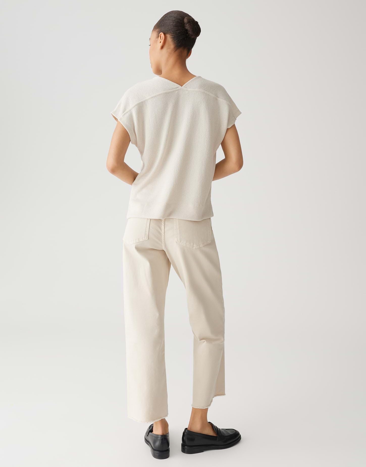 OPUS Damen Kurzarmshirt | Shirt SIRUKUS Boxy Fit in Feinstrick Optik