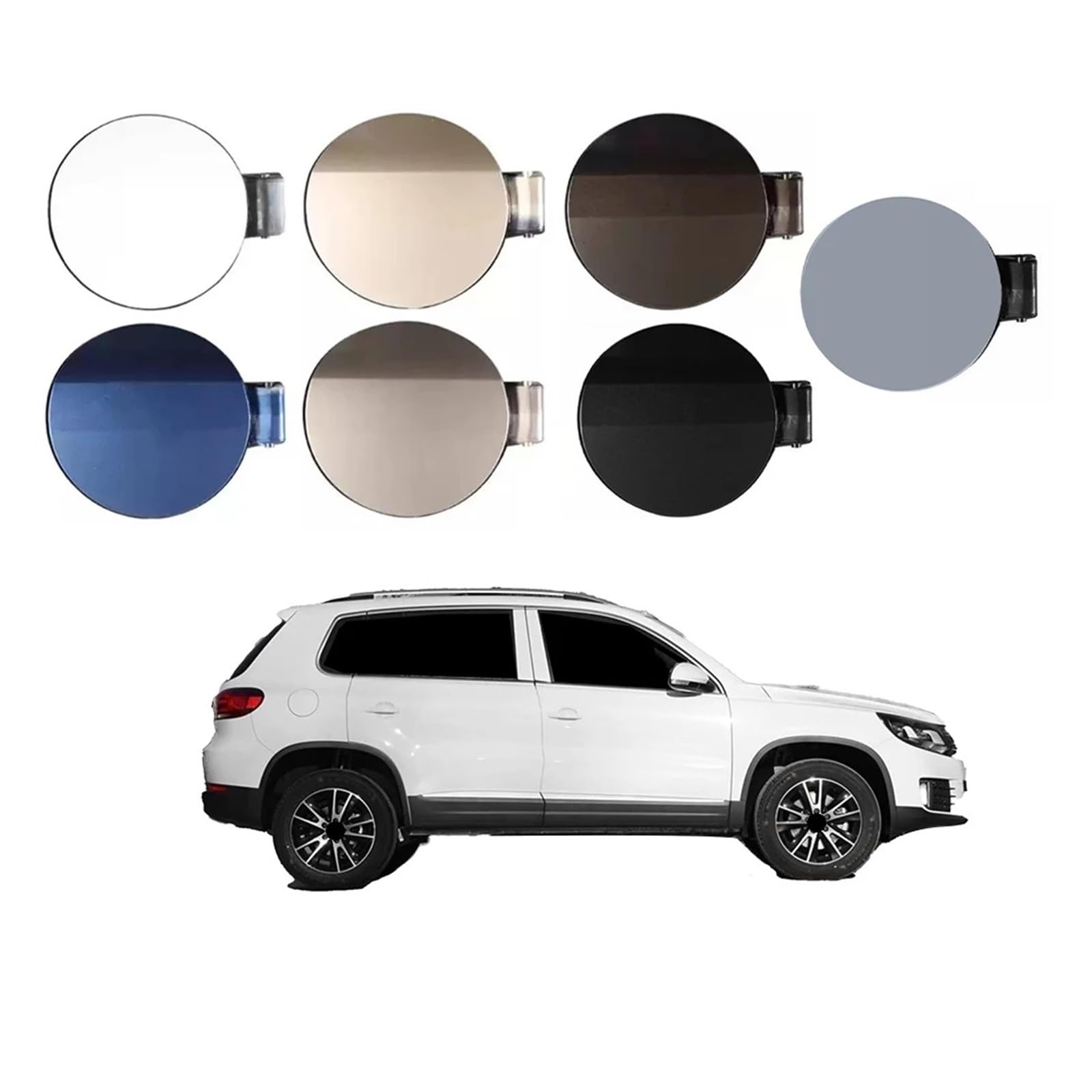 Pokrywa pokrywy zbiornika paliwa gazu pokrywa klapy kompatybilna z VW Tiguan 2008-2018 5N7809857 5N0809857D (złota A)