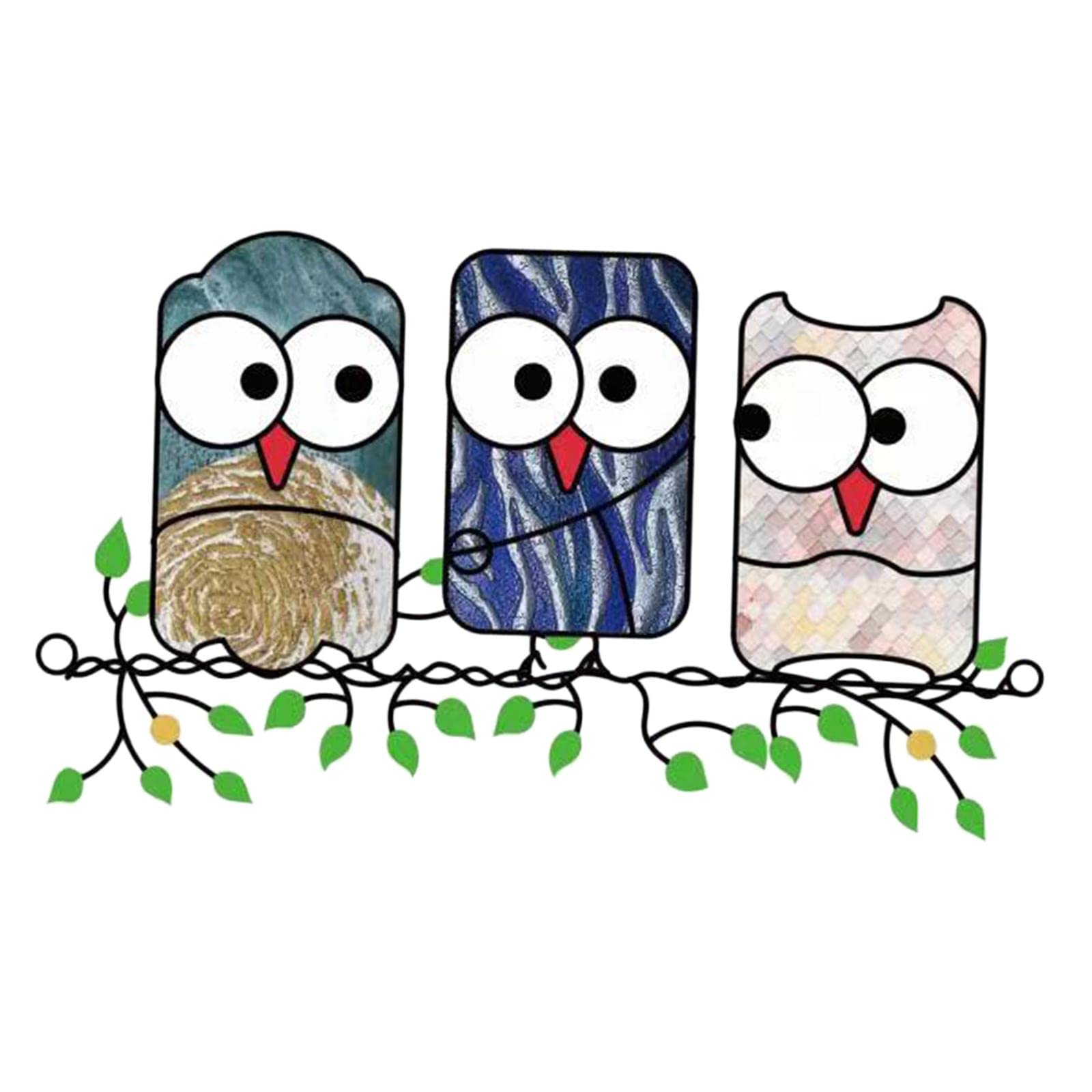 Stained Catchers Acrylic Owl Window Home Hanging Decor Pendant C| Suncatchers & Mobiles|Home & Garden-image-13