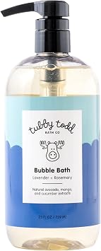 Tubby Todd Bubble Bath for Kids, Toddlers and Babies | Hypoallergenic, Non-Irritating, Sensitive Skin, 1 Pack, 25 fl oz, Lavender Rosemary
