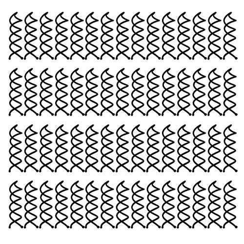60 Pieces Spin Pins Spiral Bobby Pins Non-Scratch Round Tips Twist Screw Hair Pins by Messen (Black)