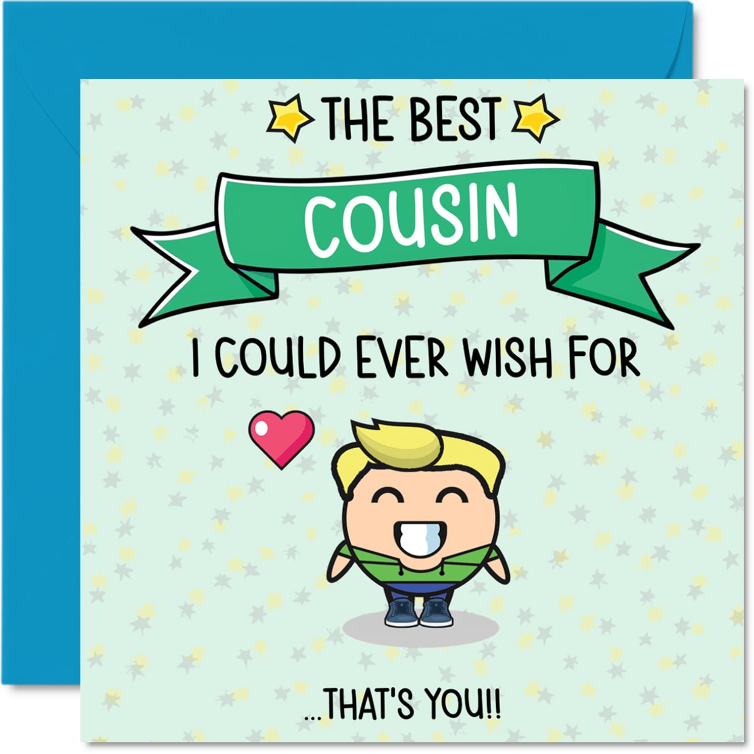 Cousin Birthday Card - Best I Could Ever Wish For - Happy Birthday Card for Cousin from Family Relative, 145mm Cute Bday Greeting Cards