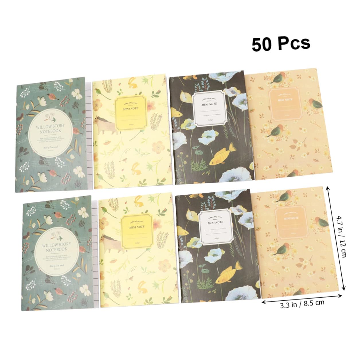 Artibetter 2 Ensembles Mini Cahier Nature Carnet De Notes Pratique Pour École Et Bureau Petit Format À Emporter Design Et Utilisation Confortable 50 Pièces * 2