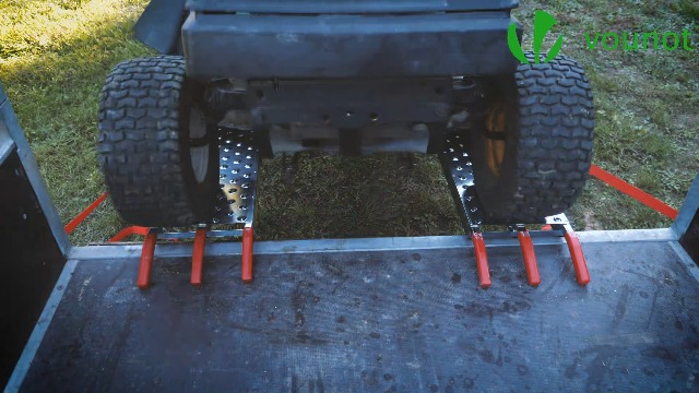 VOUNOT Loading Ramps, 2 Steel Ramps Heavy Duty For Van, Lawnmower