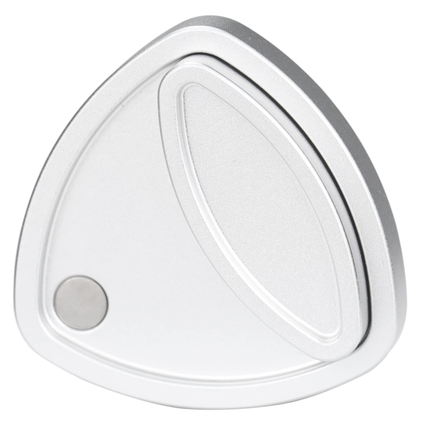 FREELOVE Pivot Magnetic Fidget Slider, Metal Worry Coin Haptic Clicker for Adults, Triangle Rotation Kinetic Toy Mechanical Sound EDC, Autism Sensory ADHD Anxiety Focus Meditation (Aluminum Silver)