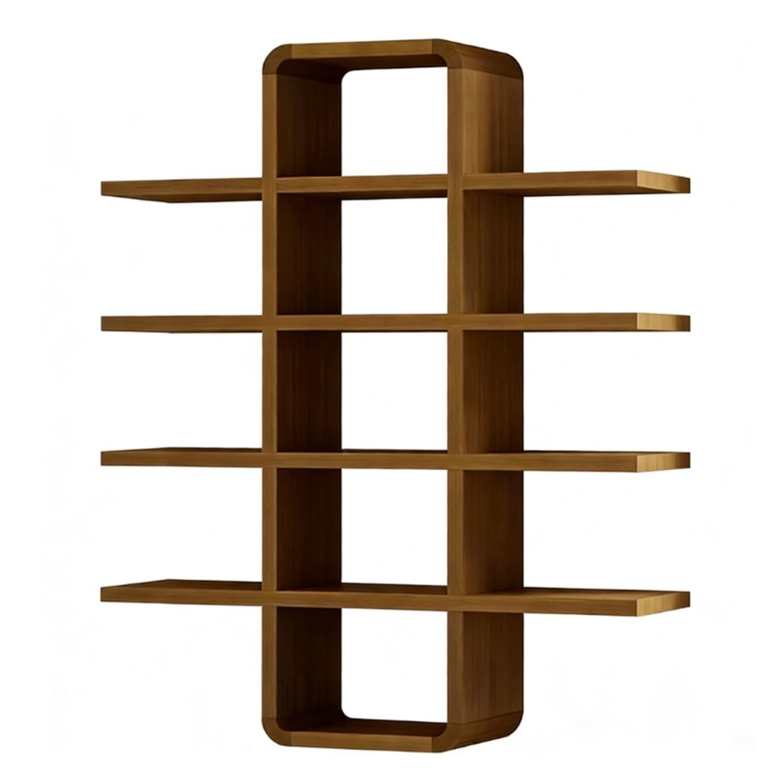 CYairong-22 Cup Display Shelf Jiugong Grid Cup Holder wall Mounted Items Tea Set Storage Display Coffee Mug Display Rack(Walnut)