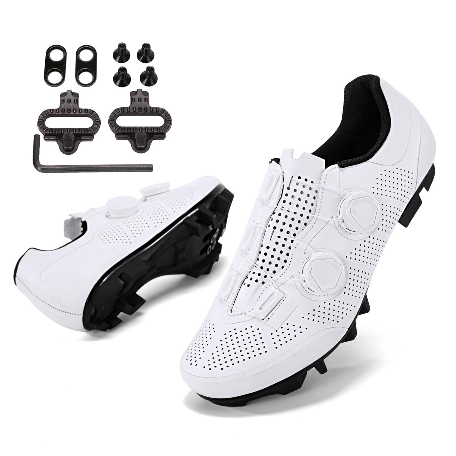 JiuQing Zapatillas Ciclismo Montaña Hombre Zapatillas Bicicleta Exteriores