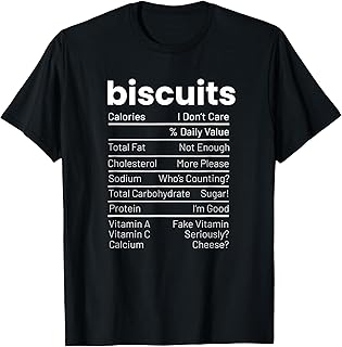 Biscuits Nutrition Facts Thanksgiving Nutrition Facts T-Shirt
