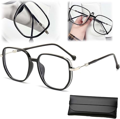 Lentes de lectura portátiles de moda para mujer, antiluz azul, cuadrados, con bloqueo de luz azul, gafas ultraligeras portátiles